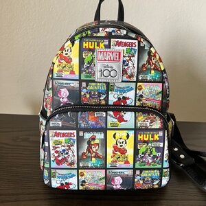DisneyParks Loungefly Marvel 100 Characters Mini Backpack